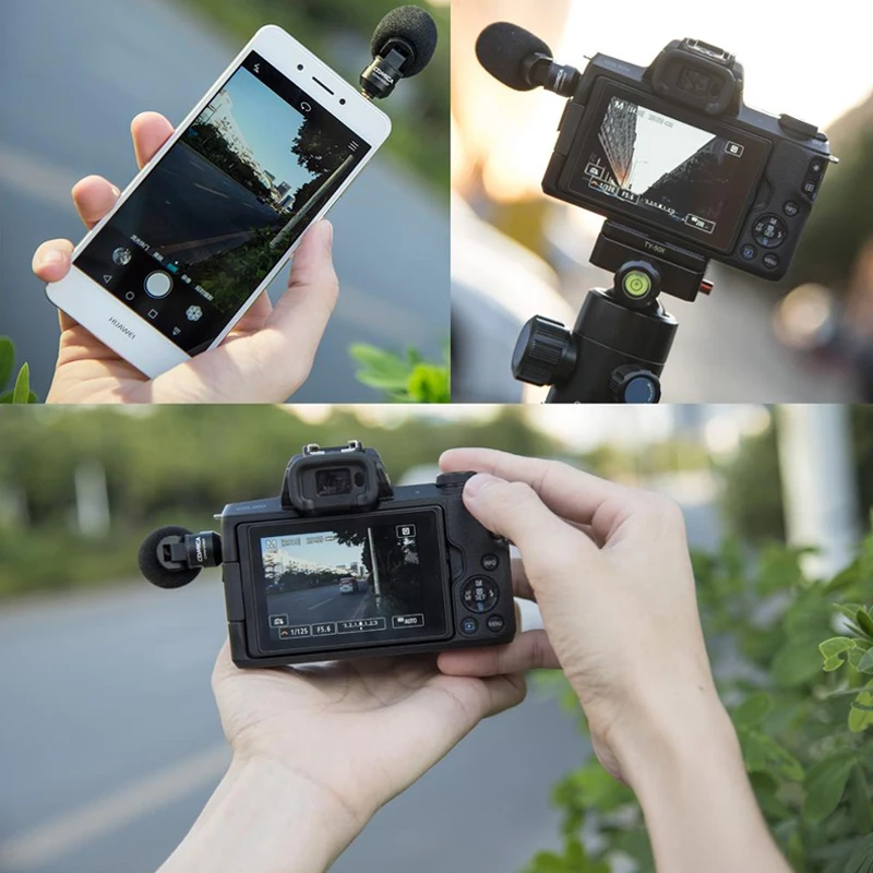 Comica CVM-VS07 3.5MM Audio Wireless GoPro Vlog Video Microphone for iPhone Andriod Smartphone Nikon DSLR Plug and Play | Электроника