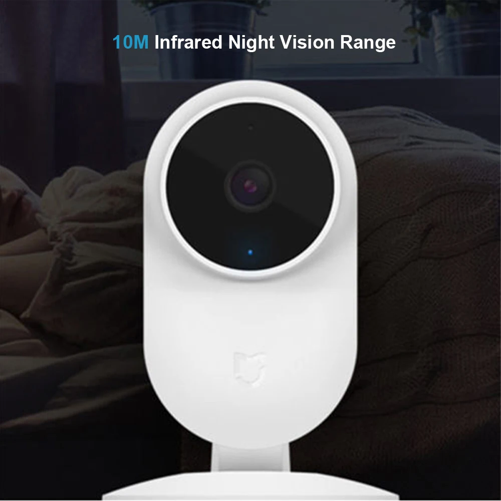 Оригинальная Xiaomi mi jia 1080P умная ip-веб-камера 130 градусов 2,4 г Wi-Fi 10 м инфракрасное ночное видение+ NAS mi c динамик mi Home Cam