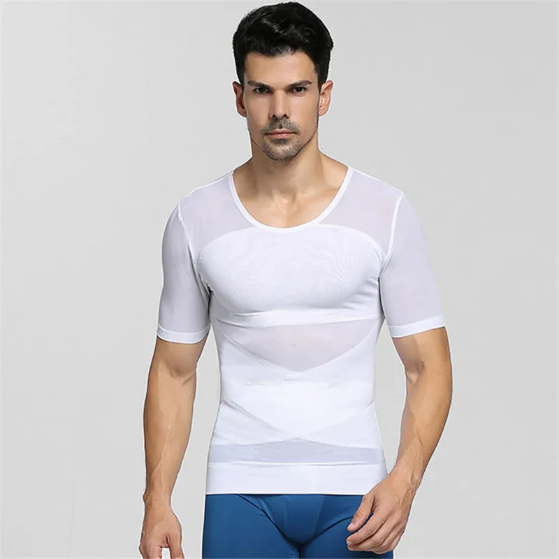 

Мужская футболка для похудения, гинекомастия, шейпер для талии, мужской триммер для жирной кожи, Мужская шейпер