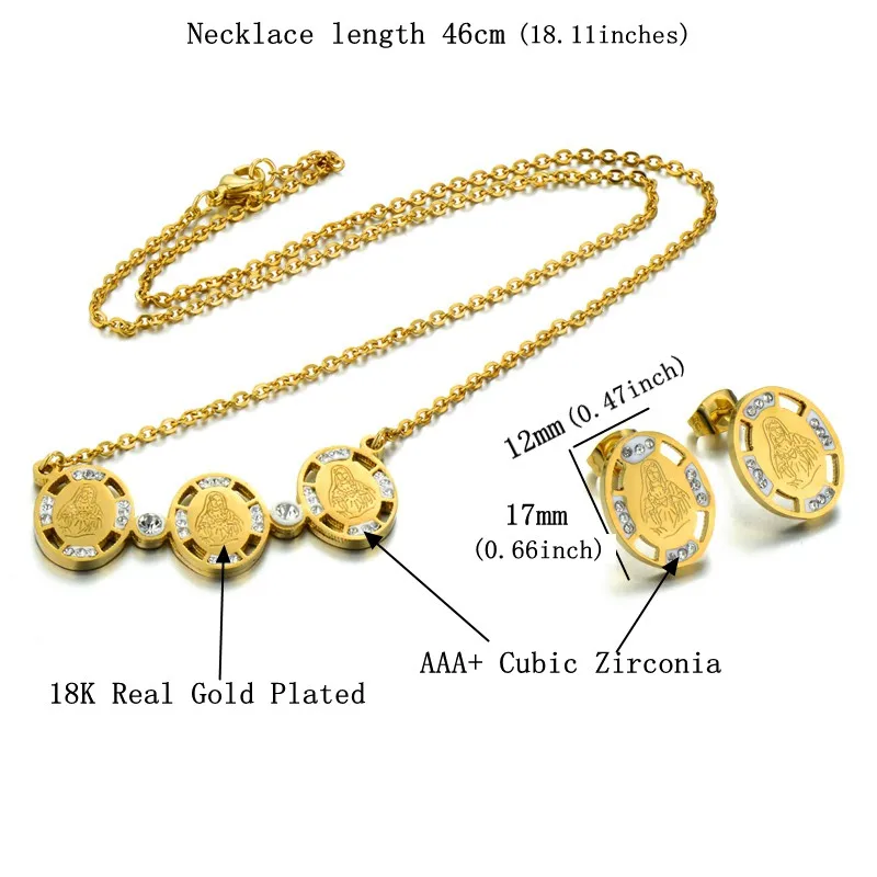 Модные сережки из нержавеющей стали с подвеской и медальоном для женщин