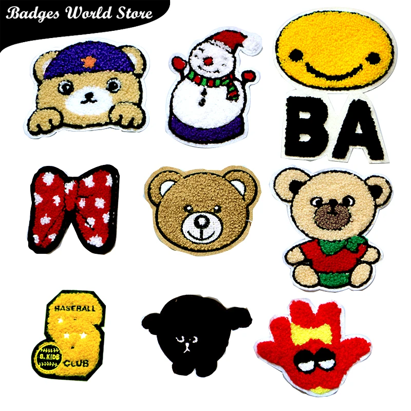 Нашивки для одежды с мультяшным медведем кошкой снеговиком собакой | Дом и сад