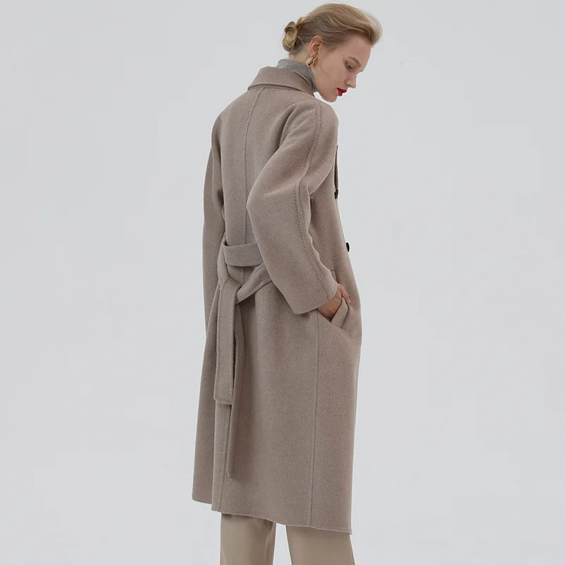 Кашемировое пальто женское 2019 Новое водное рябь овсянка классическое