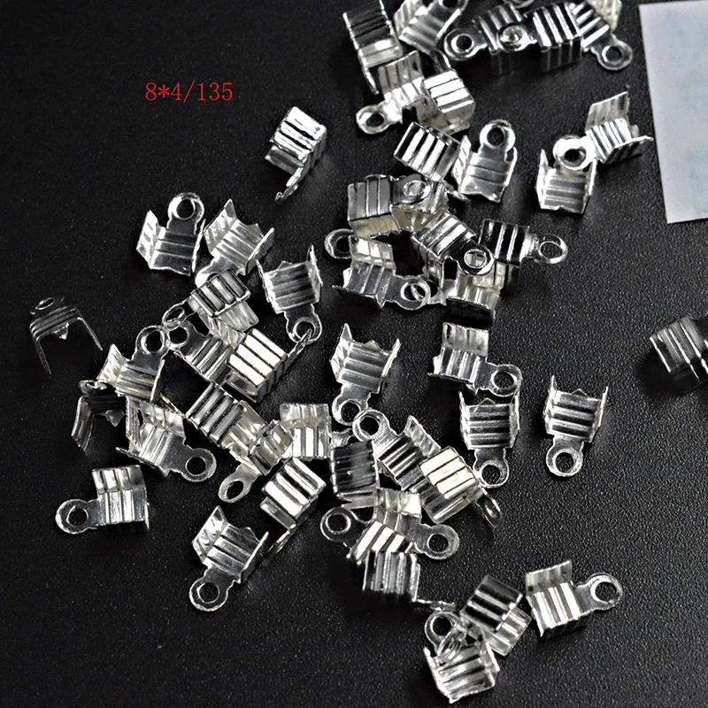 FLTMRH 65 шт 8*4 мм железное родиевое Золотое бронзовое ожерелье кожаный шнур концевые