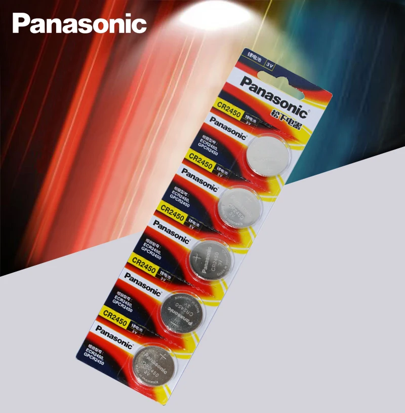 Оригинальный литиевый кнопочный аккумулятор Panasonic CR2450 CR 2450 3 в для часов слуховых