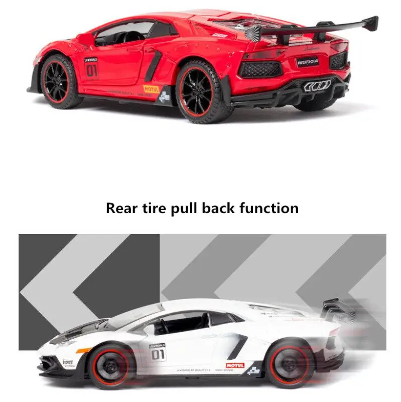 1:32 Lamborghini LP770-4 литые автомобили модель автомобиля из сплава со звуком и светом