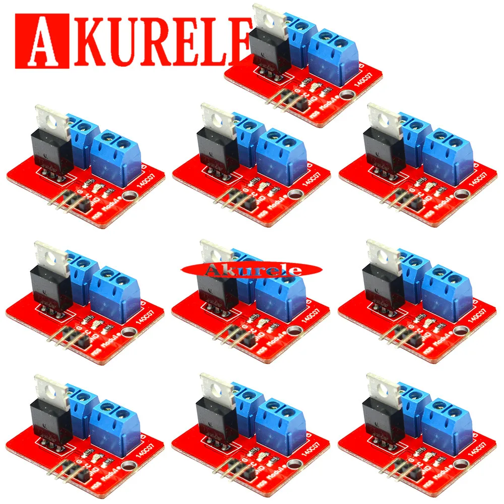 10 шт. 0 24 В верхняя кнопка Mosfet IRF520 драйвер MOS модуль для Arduino MCU ARM Raspberry Pi умная