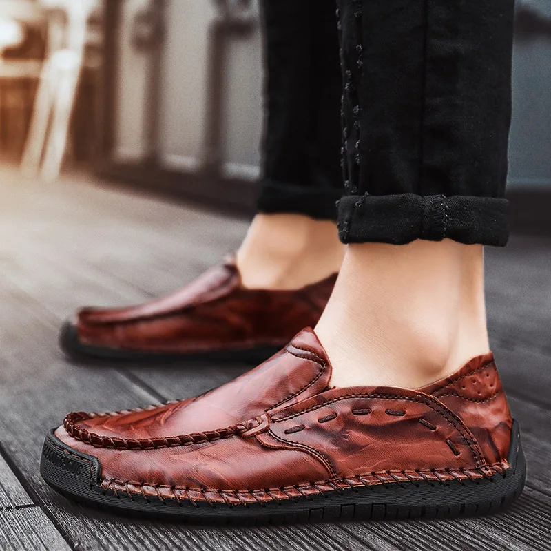 

menmale sneakers hot sale winter sapato loafers breathable sport shoes flat casual leisure new leather sapatos men's para