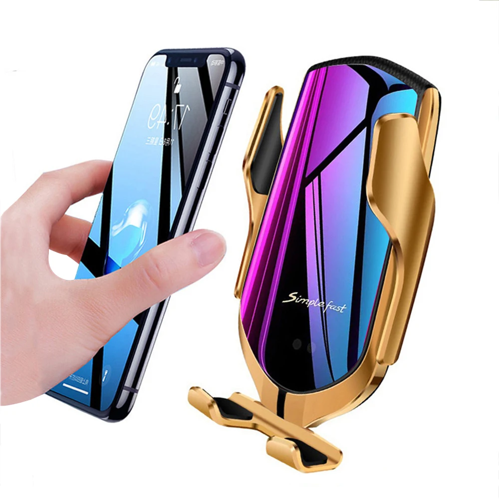 Беспроводное Автомобильное зарядное устройство QI с умным датчиком 10 Вт