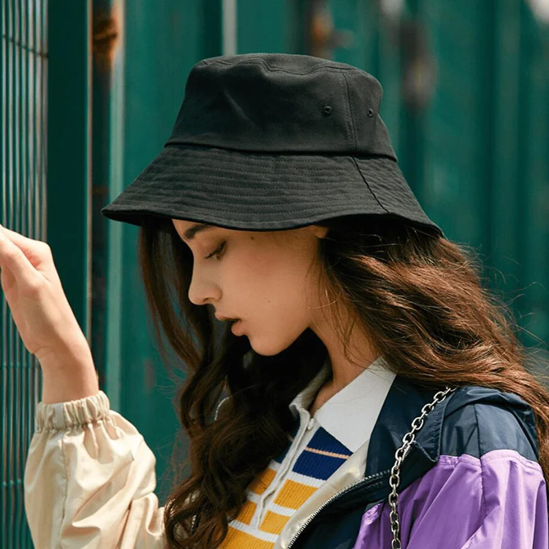 

Spring Summer Fashion Solid Color Bucket Hat Outdoor Cute Frog Sun Hats Women Girls Panama Cap Female Caps Beanie for Women