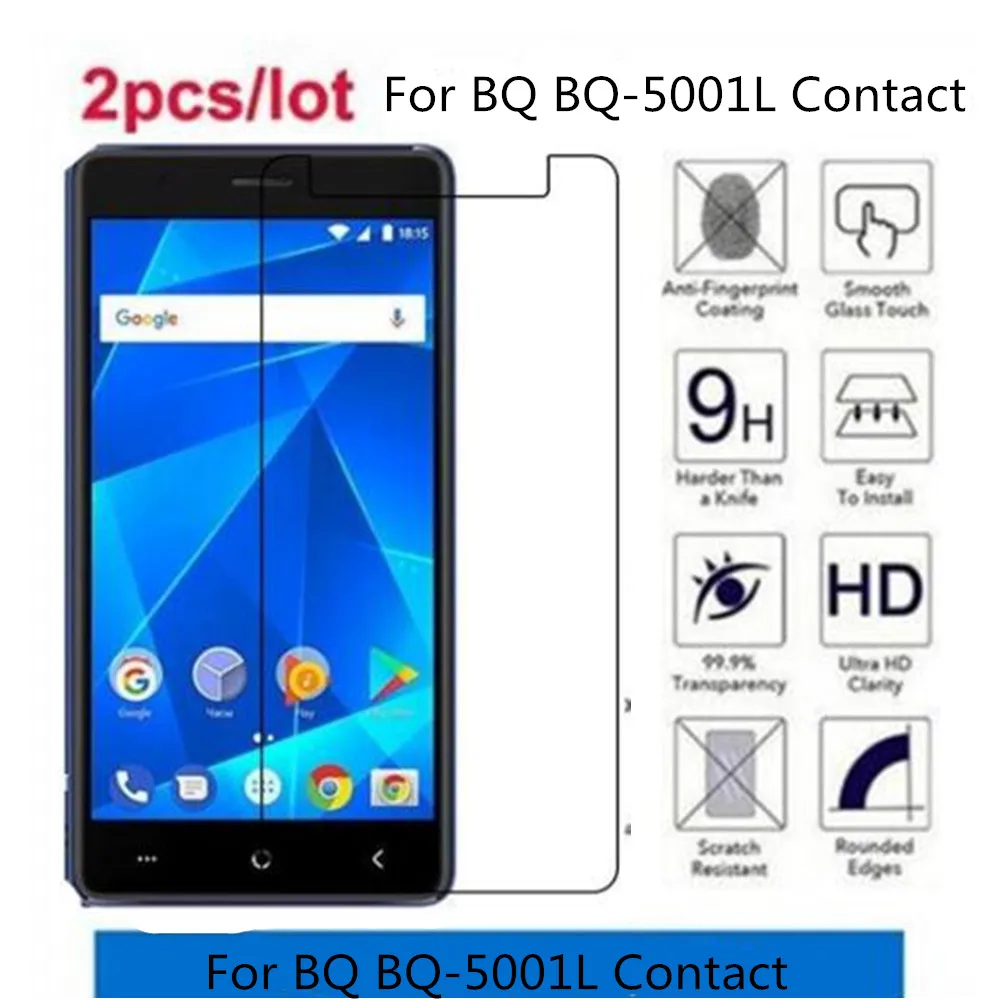 Закаленное стекло для BQ 5001L Contact Premium 2.5D защитная пленка экрана|Защитные стёкла и