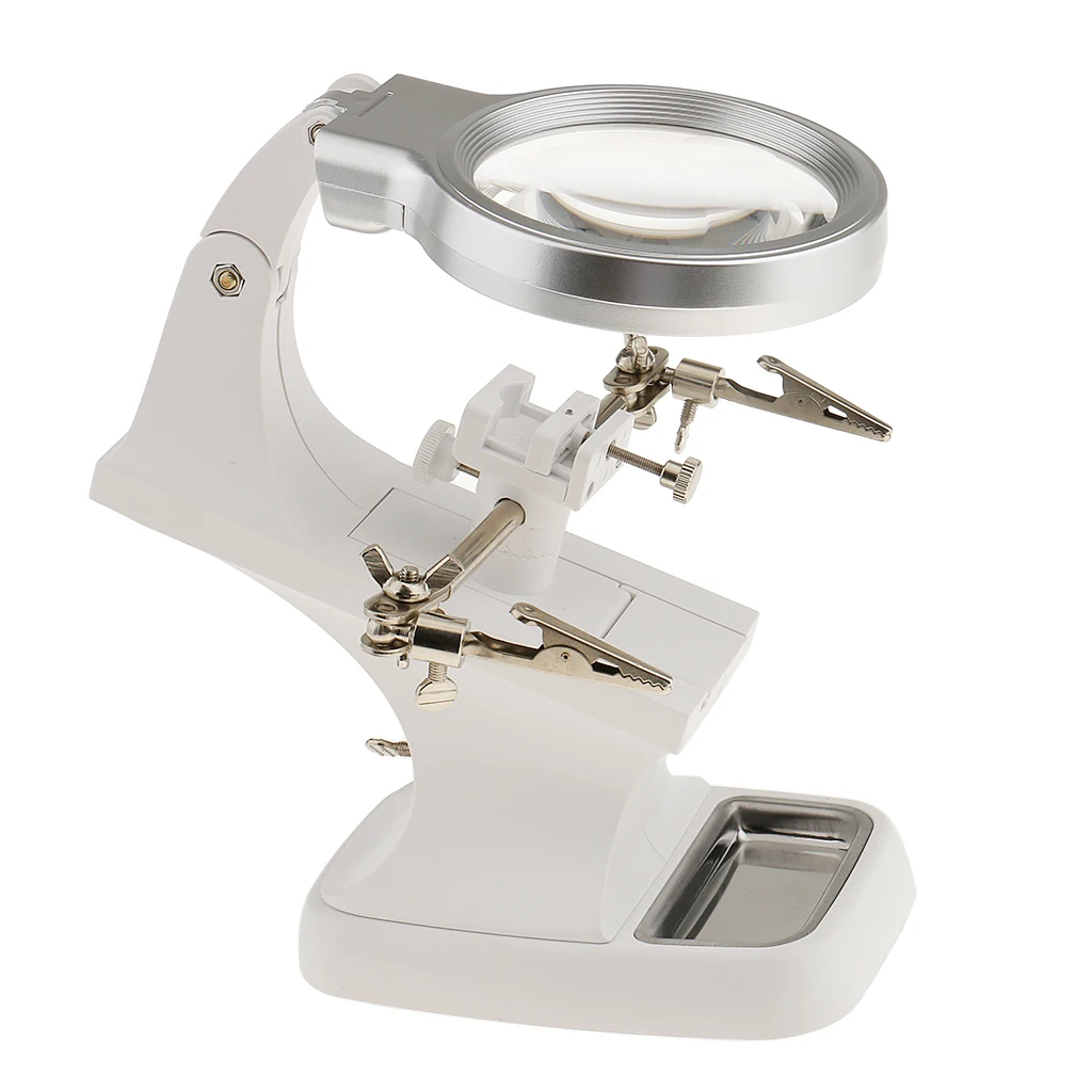 

3x/4.5x Helping Hand Magnifying Soldering LED Stand Lend Magnifier with Clip