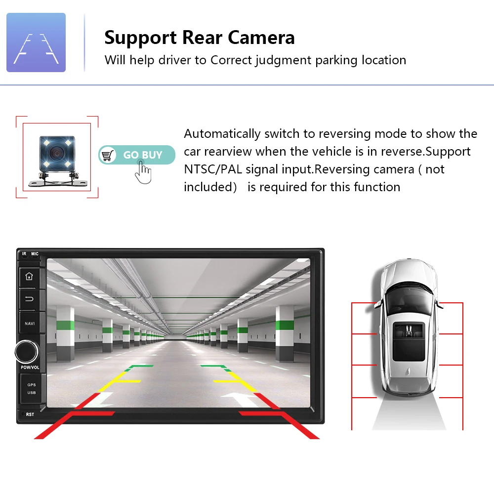 Camecho Android 8 1 Автомобильный мультимедийный плеер 2Din 7 ''HD автомобильное радио