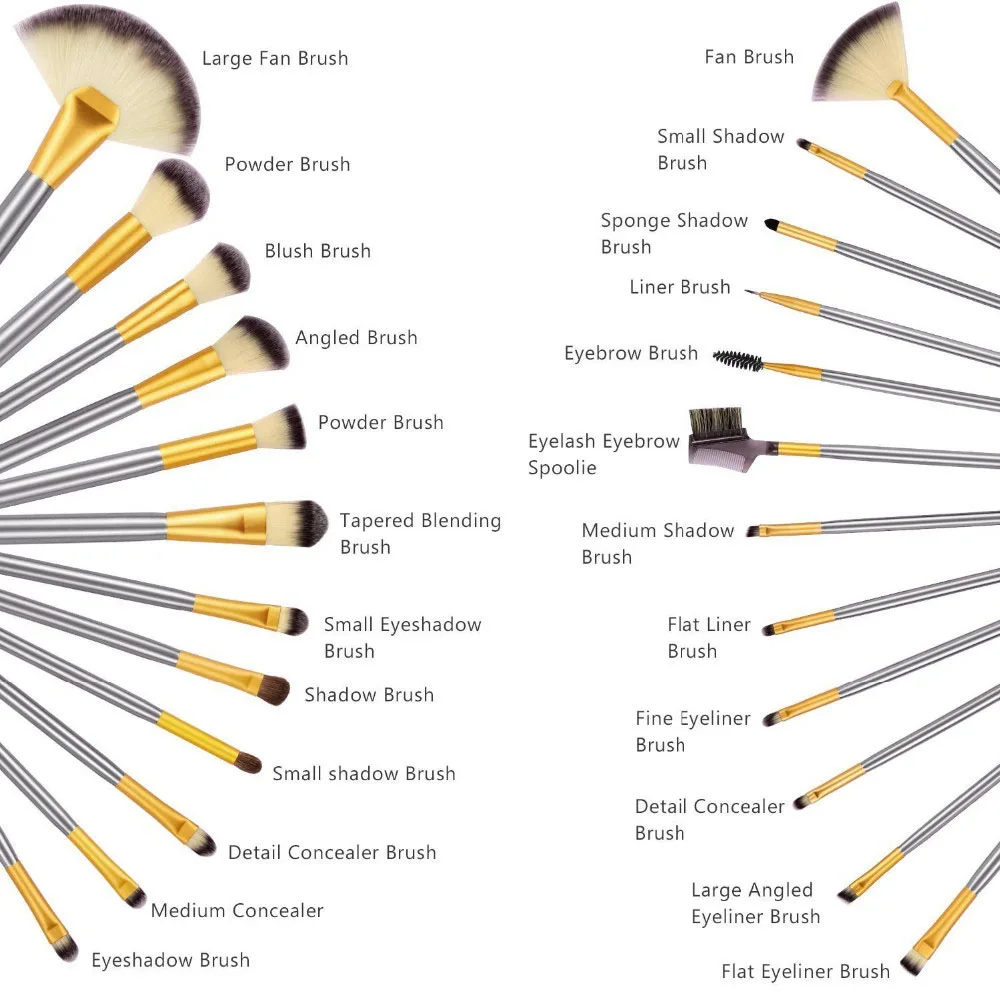 Набор из 24 кистей для макияжа кисти основы румян подводки глаз губ пудры с