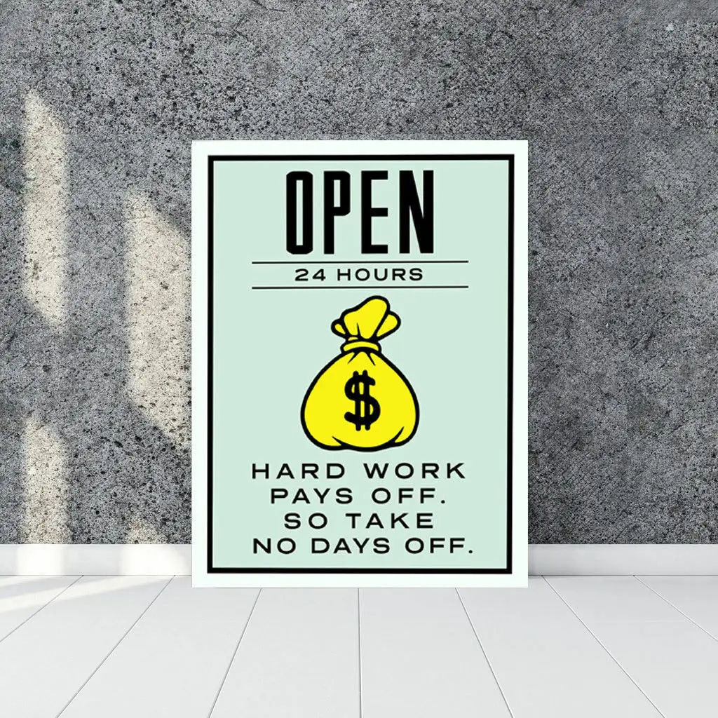 Алек монополии 24 часа в сутки Абстрактная живопись украшение на стену маслом