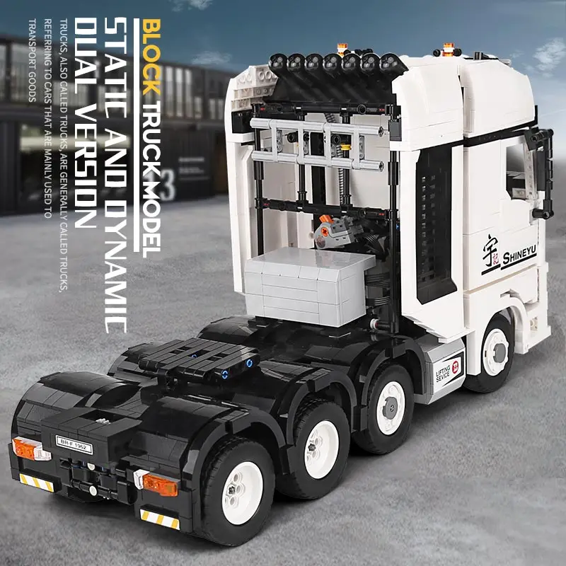 Конструктор MOC Technic Yu Ji из блоков грузовик с дистанционным управлением через