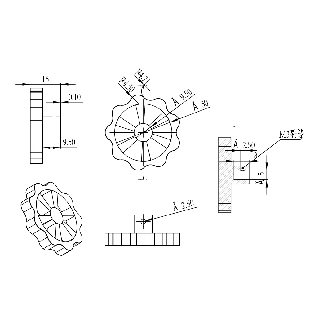 Детали для 3D принтера ручка экструдера ручная винтовая гайка E ось двигатель