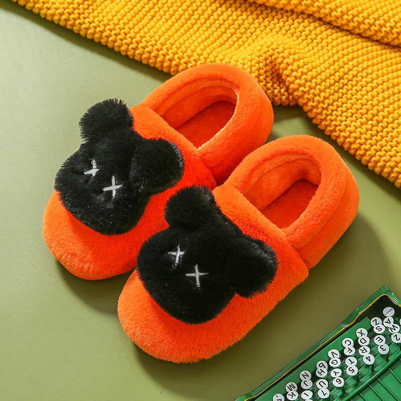 

Home Slippers Men Winter Fur Short Fleece Couple Non Slip Bedroom Soft Indoor and Outdoor Plush Floor Women's Slipper Boots
