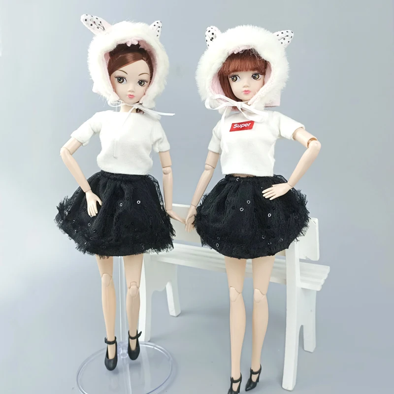 Аксессуары для кукол теплый зимний головной убор кроличья шапка куклы барби