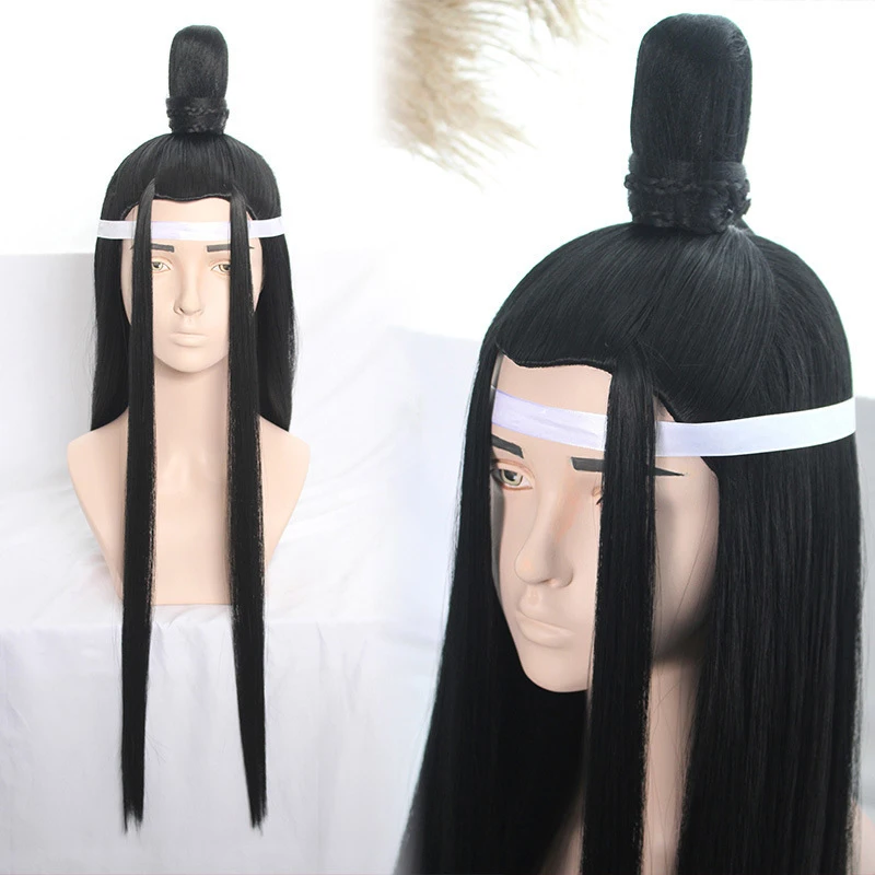 Eraspooky Mo Dao Zu Shi косплей парик Wei wuxian молодой гроссмейстер демонического культивирования костюм для мужчин Jin Ling Lan Wangji повязка на голову