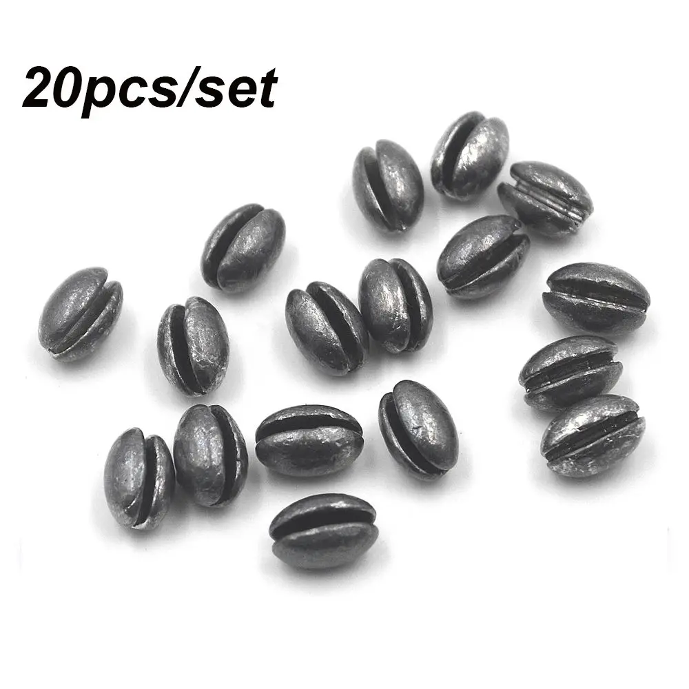 High Quality Round Shot Additional Weight opening Mouth Weights Olive Shaped Hook Connector Fishing Lead fall Sinker | Спорт и
