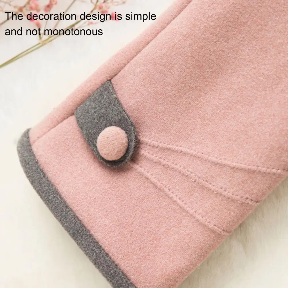 

Women Winter Glove Outdoor Touch Screen Warm Gloves Thicken Full Finger Riding Mittens Autumn Driving Windproof Wrist Mittens