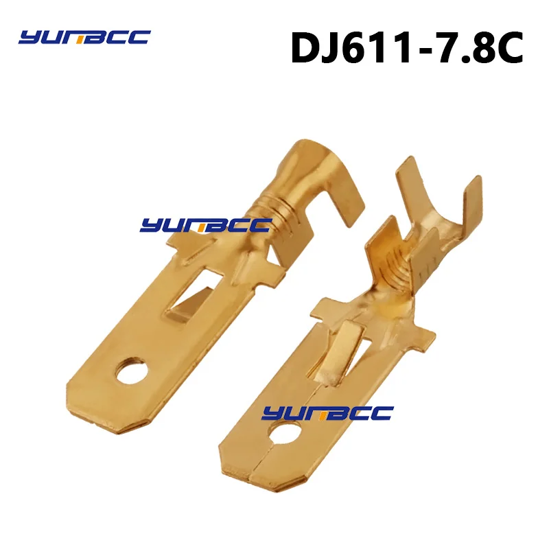 

20 Pcs 7.8 MM Crimping Plug Spade Connector Copper Pin Male Female Terminal Block For Car Battery Car DJ621-B7.8C