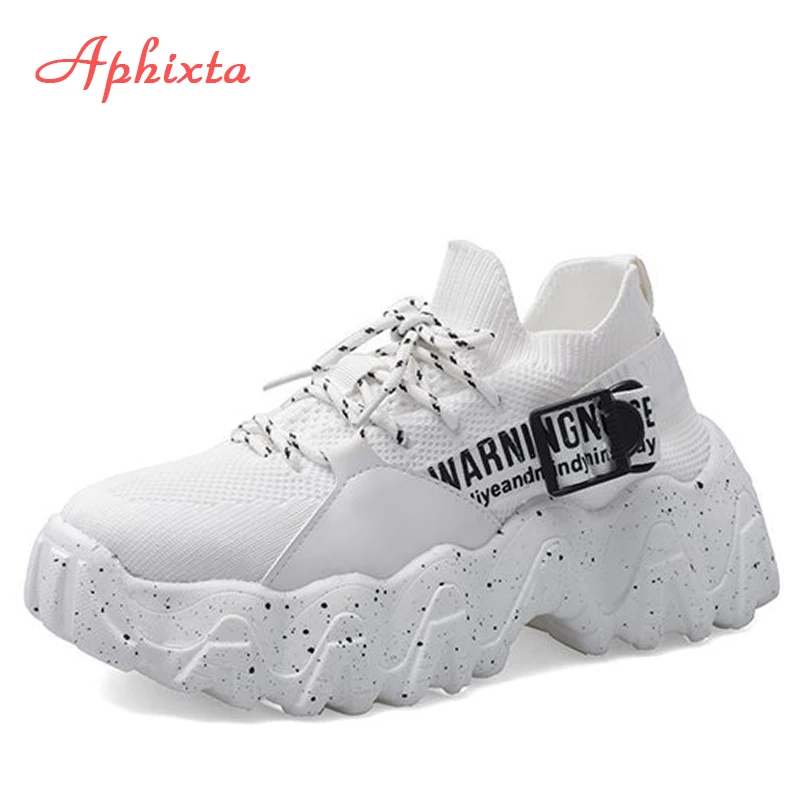 

Кроссовки Aphixta женские на платформе, увеличивающие рост, сетчатые, на толстой подошве, 2022 хлопок