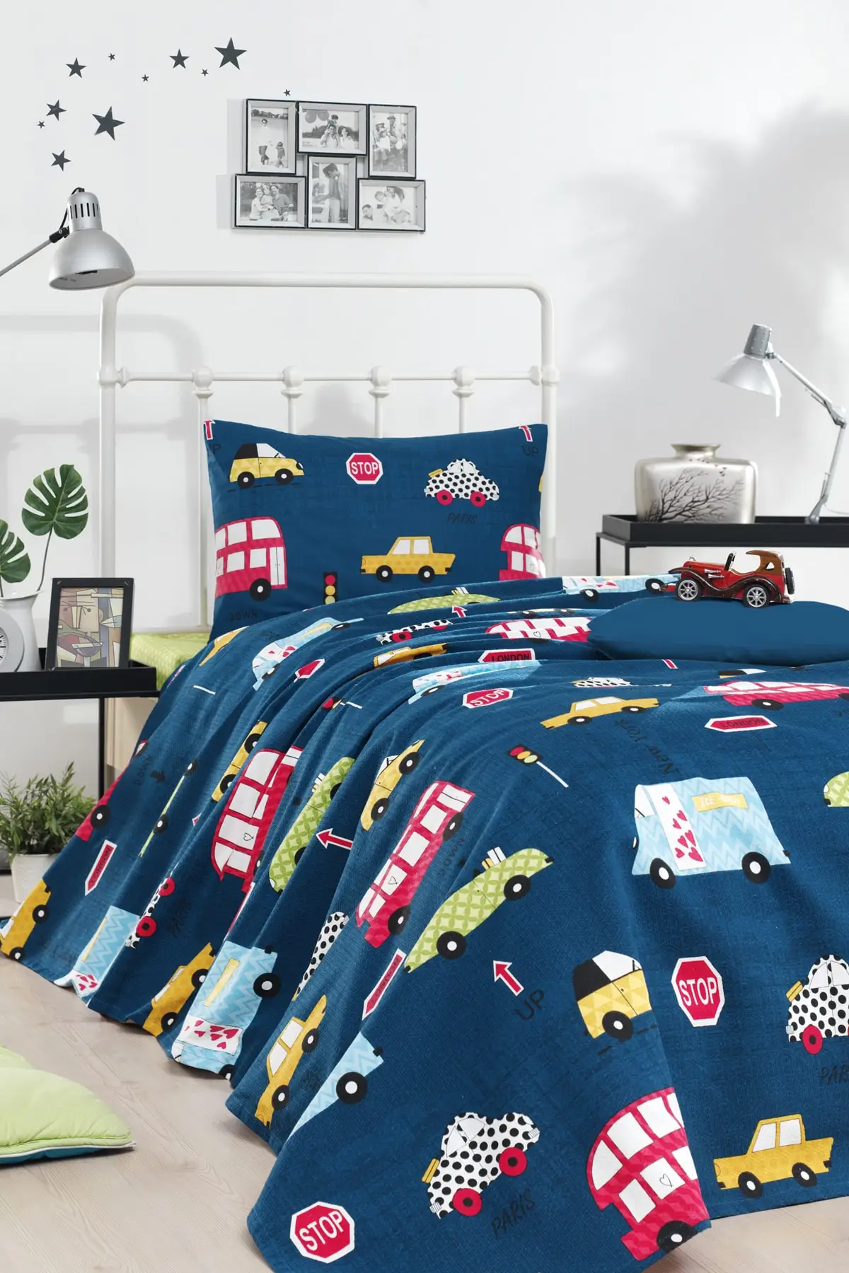 

100 natural Cotton Pique Assembly Single Personality Paula Blue Cotton 160x235 Tubeless Pike & Pike Bedroom textile Home &