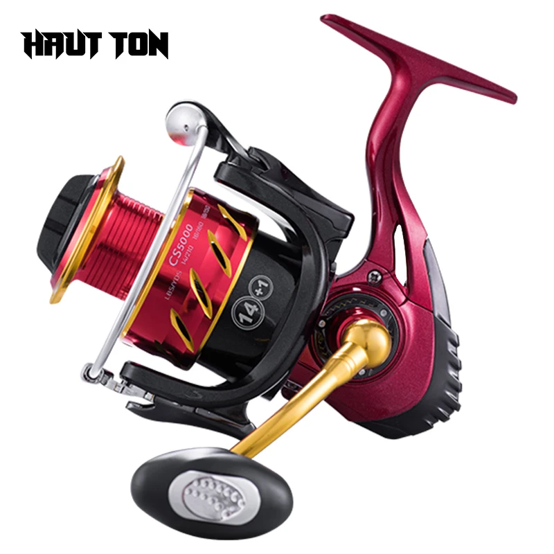 

HAUT TON Fishing Spinning Reel 1000-7000 Series Metal Spool 12KG Max Drag Power Fishing Accessories for Sea Fishing Reels Coil