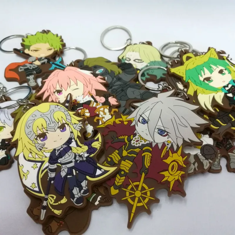 1 шт. резиновый брелок для ключей в стиле аниме Fate Apocrypha|Игровые фигурки и
