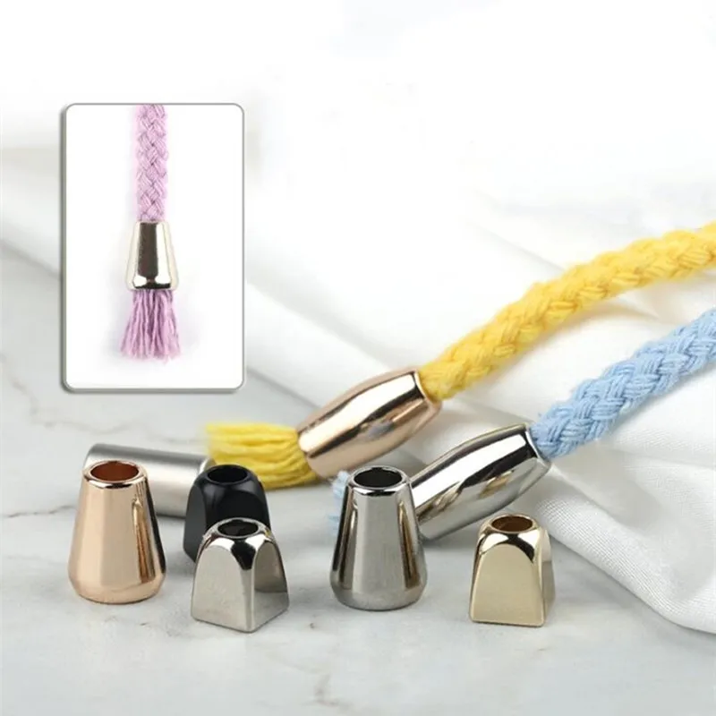 

Metal Lock Cord StopperBuckle Rope Ends Hanging Drawstring Bell Rope Buckle for Bag Shoes Garment Accessories Cord End Caps