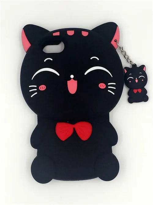 18 Для iPhone 4, 4S, 5, 5S, SE, 6, 6s, 7, 8 Plus, X, XR, XS Max, милый 3D мультяшный Кот, Ститч, Минни, Модный мягкий силиконовый чехол для телефона, чехол - Цвет: 18