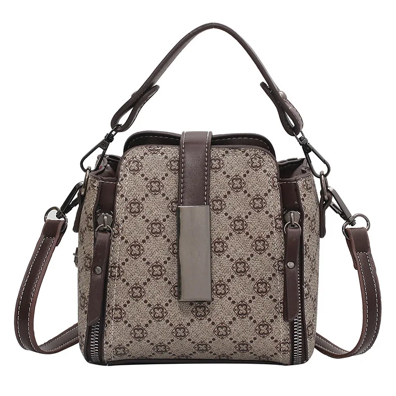 

Net red retro small bag female bag 2020 new trendy fashion bucket shoulder bag wild ins messenger bag