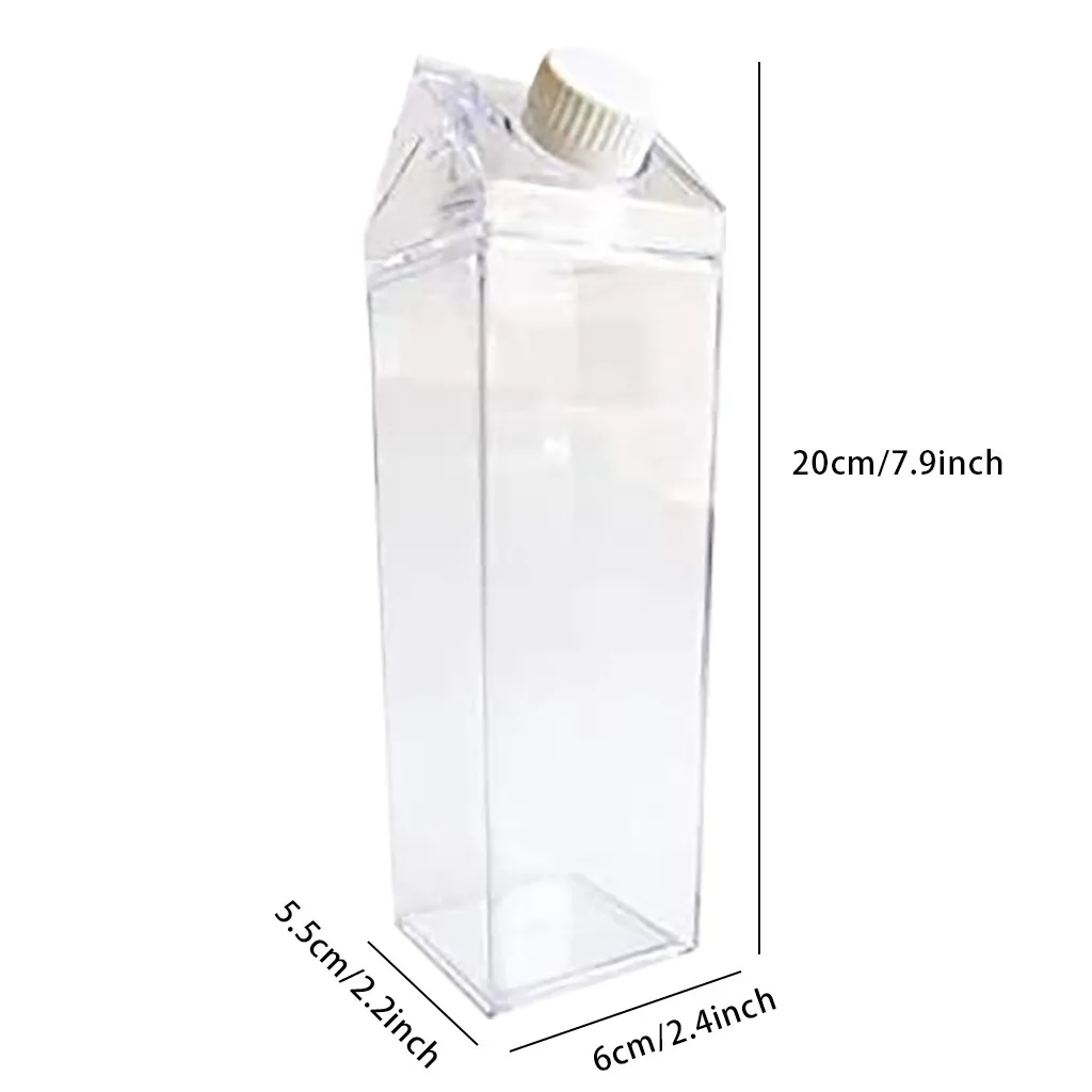 Бутылки для воды 1 шт. молока Забавный прозрачный модный картонный чайник