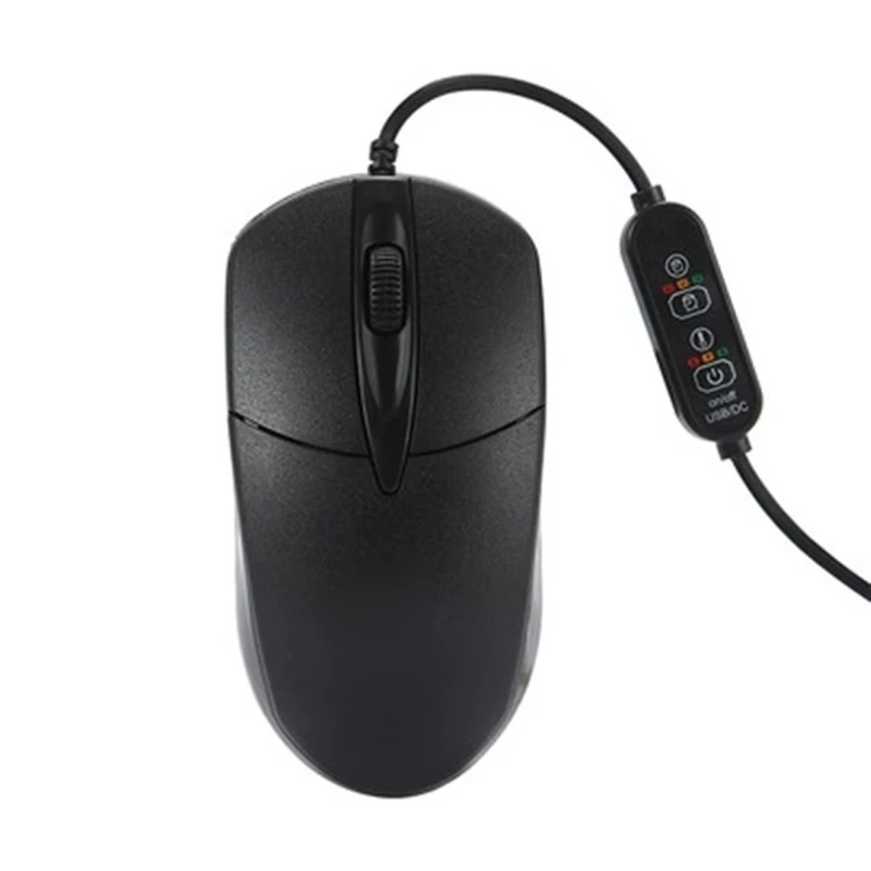 

2021 New Fashion Winter Ergonomic Heated Wired USB Mouse Corded Mice Plug and Play 1600DPI for Halloween Xmas New Year