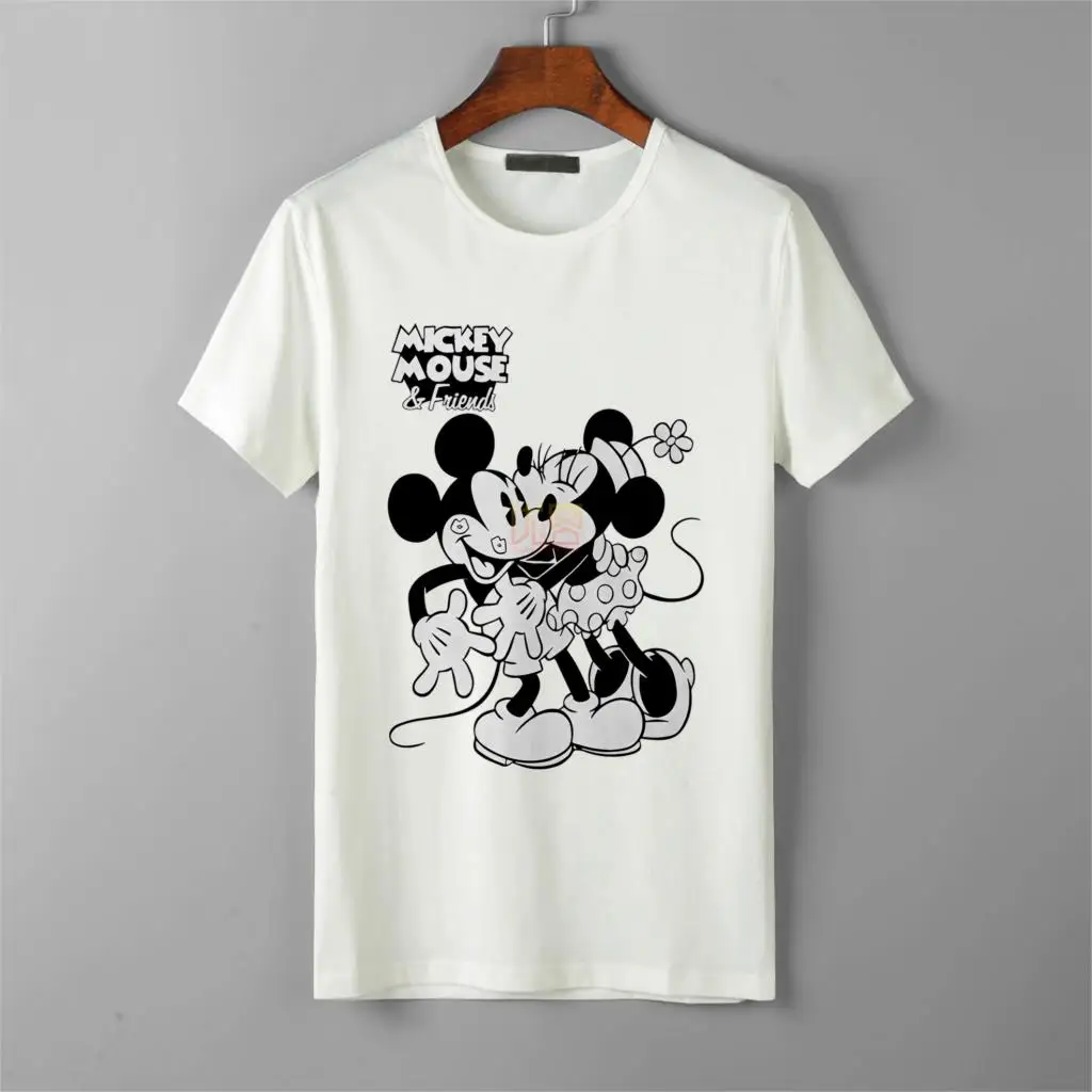 Футболка с изображением Микки и Минни Маус надписью Hug Love майка для мужчин женщин