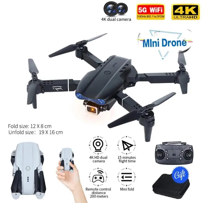 новый e99 pro drone 4k hd двойной камера 1080p wi fi fpv