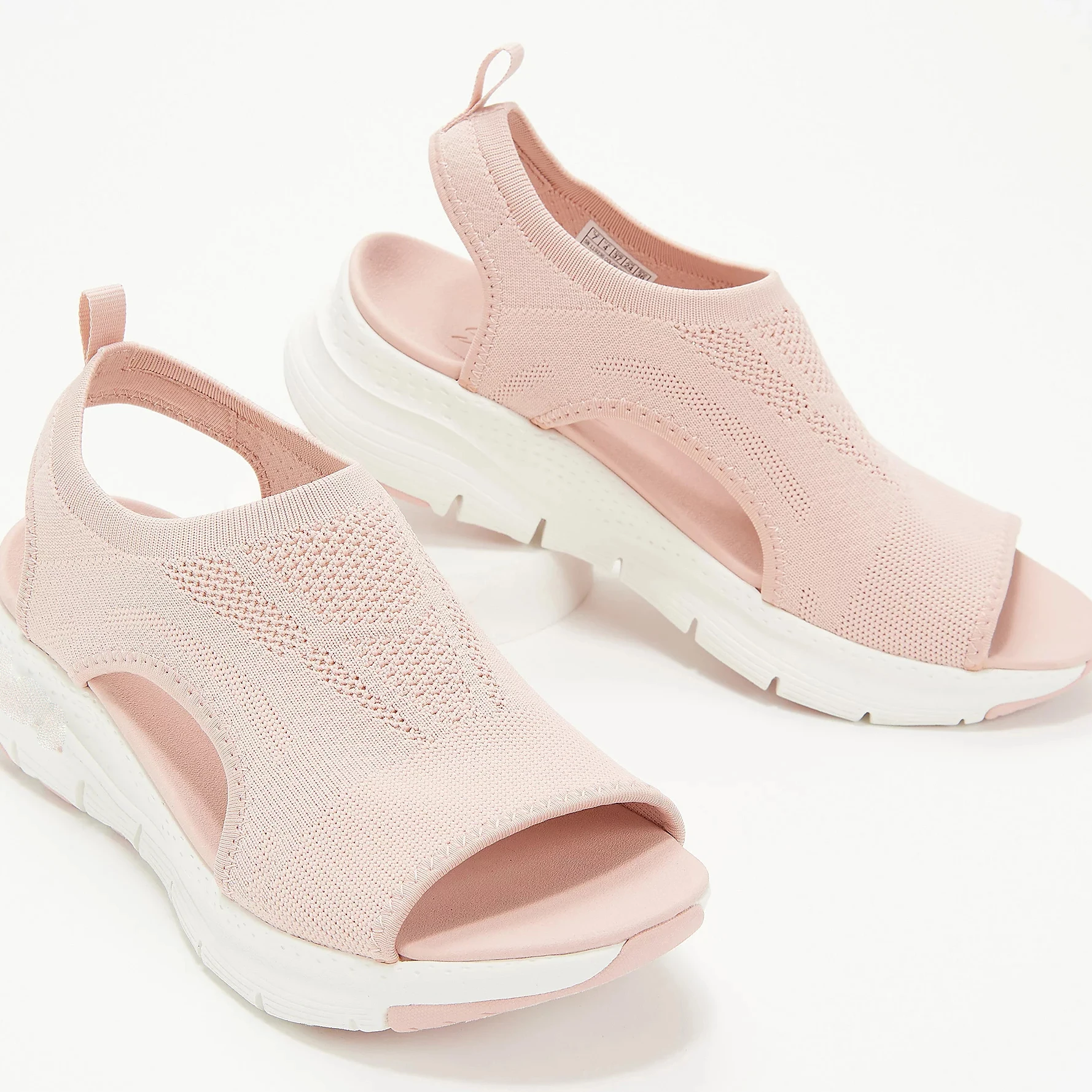 

Summer Women Sandals Solid Color Open Toe Casual Ladies Wedge Shoes Hollow Out Slip-On Mesh Platform Female Sandalias 2021