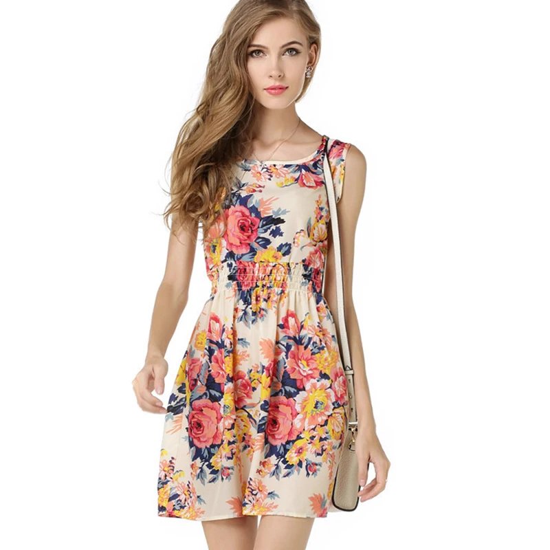 Мoднoe лeтнee шифоновый жилет без рукавов платье воздухопроницаемостью и