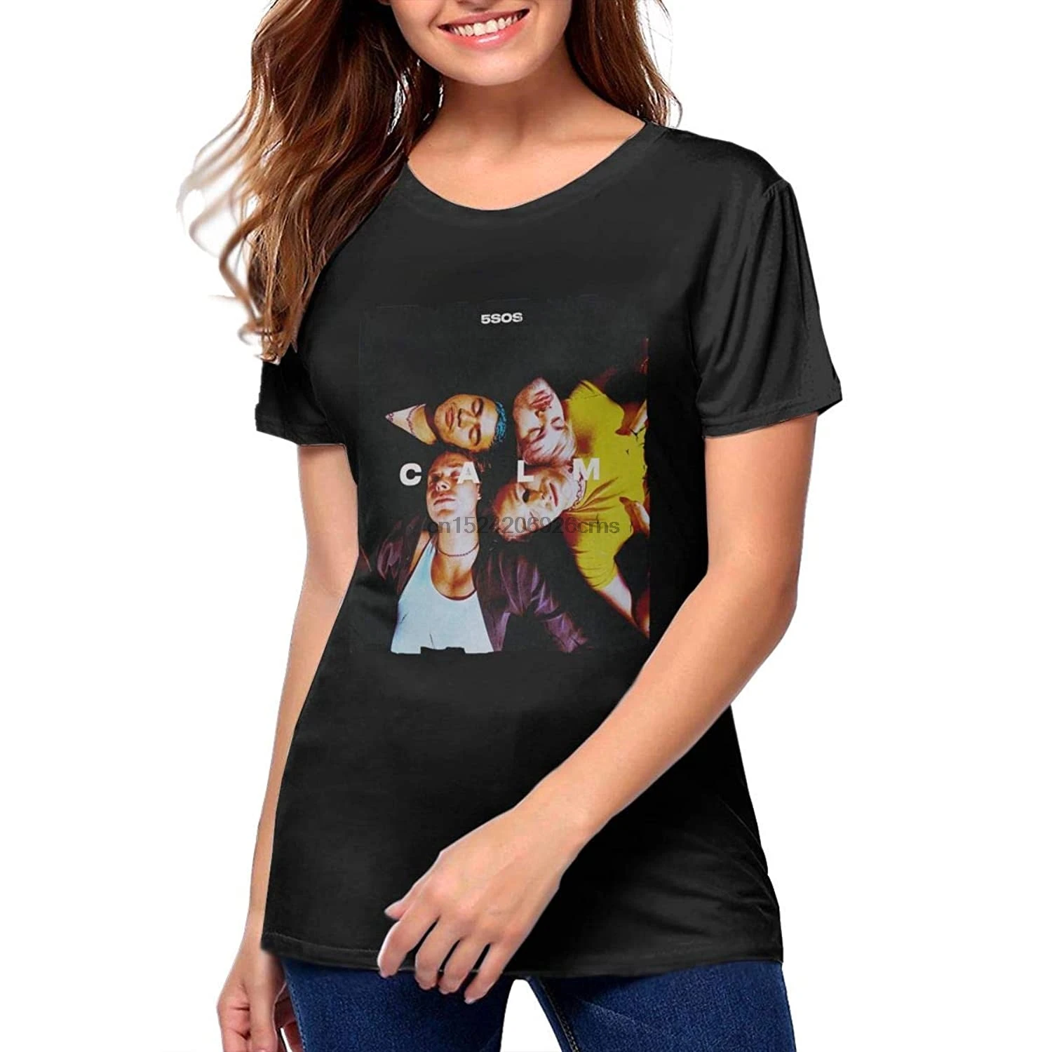 Женская летняя футболка с надписью 5 секунд модная классическая крутая Удобная