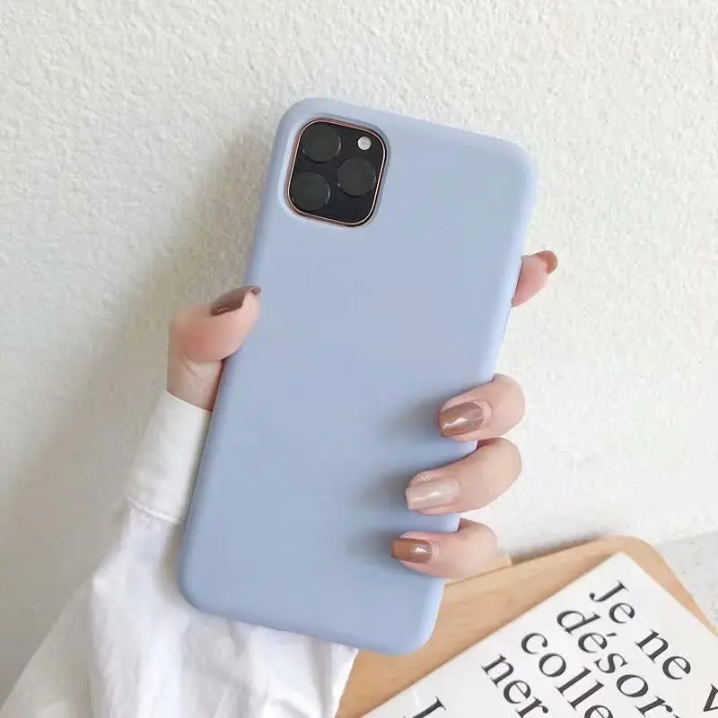 Lilac Violet Sealed Liquid silicone Phone Case For iPhone 11, 11 Pro Phone Case For iPhone 11 PRO Max 6.5 inch Phone Back Coque Cover Case - Цвет: Lilac Violet
