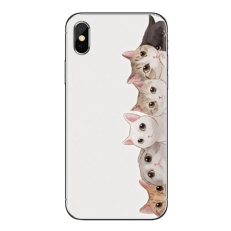 Модный фирменный прозрачный чехол из ТПУ для девочек с животными кошками huawei mate