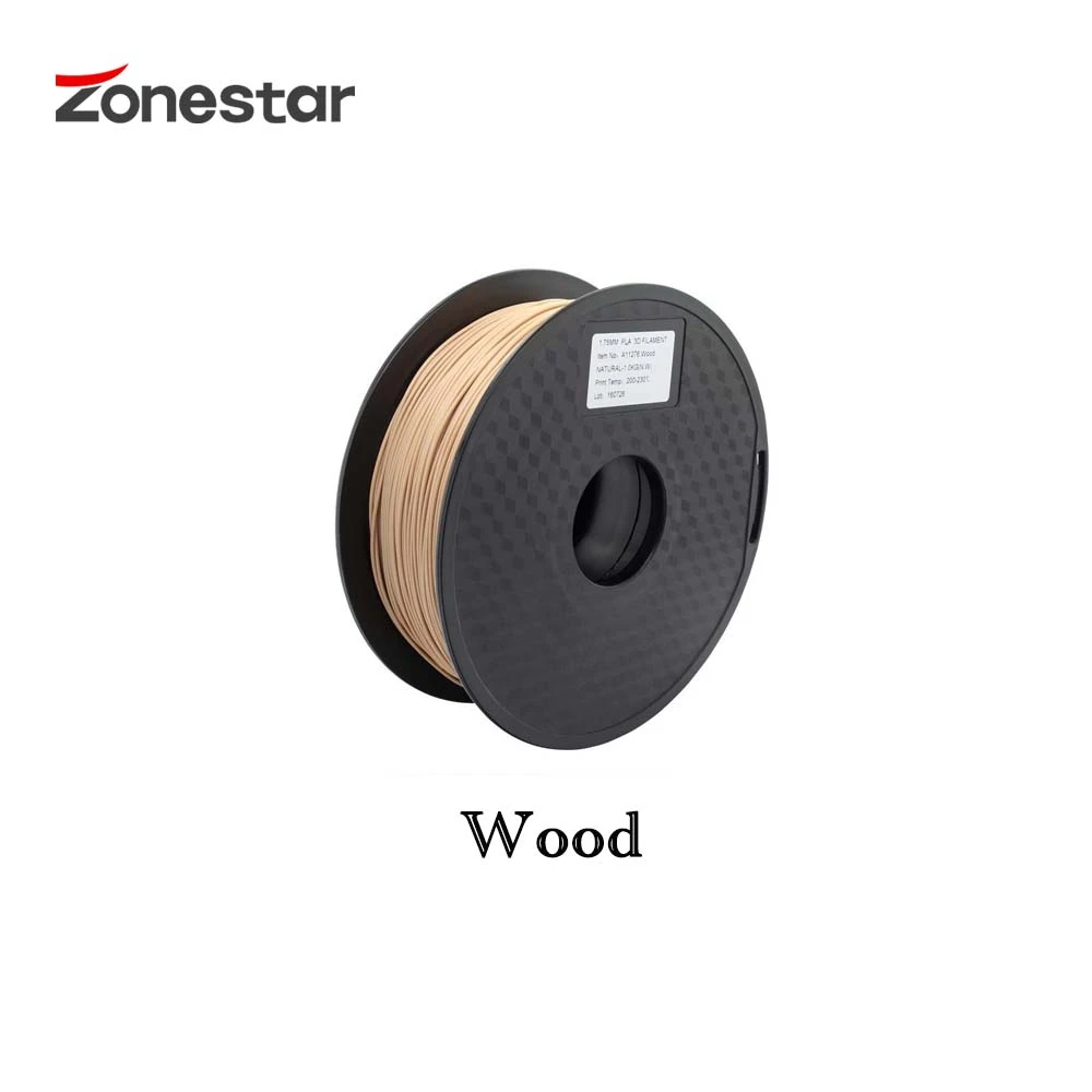ZONESTAR PLA нити для 3D принтера 1,75 мм Пластиковые расходные материалы Материал Вес нетто 1 кг - Цвет: Wood