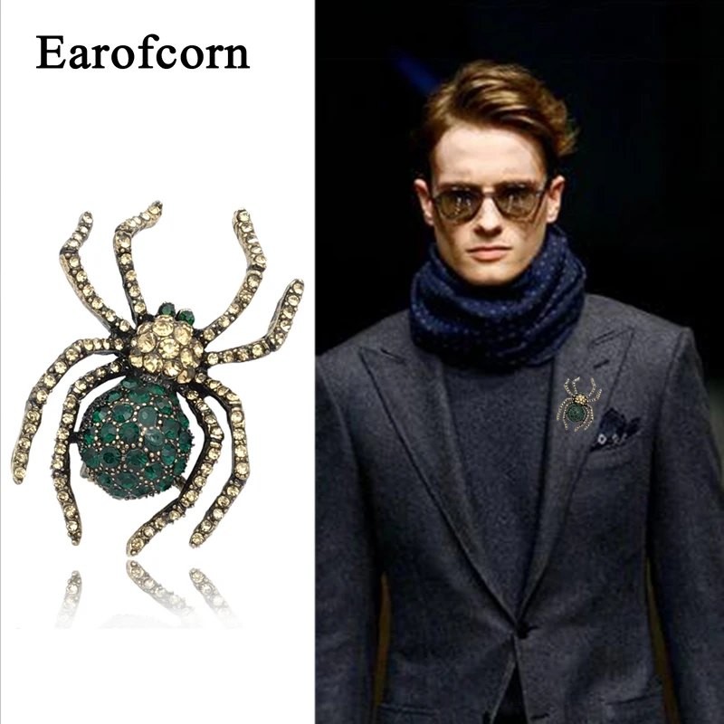 Earofcorn выберите Стразы Броши пауки для женщин модная брошь с пистолетом и черным