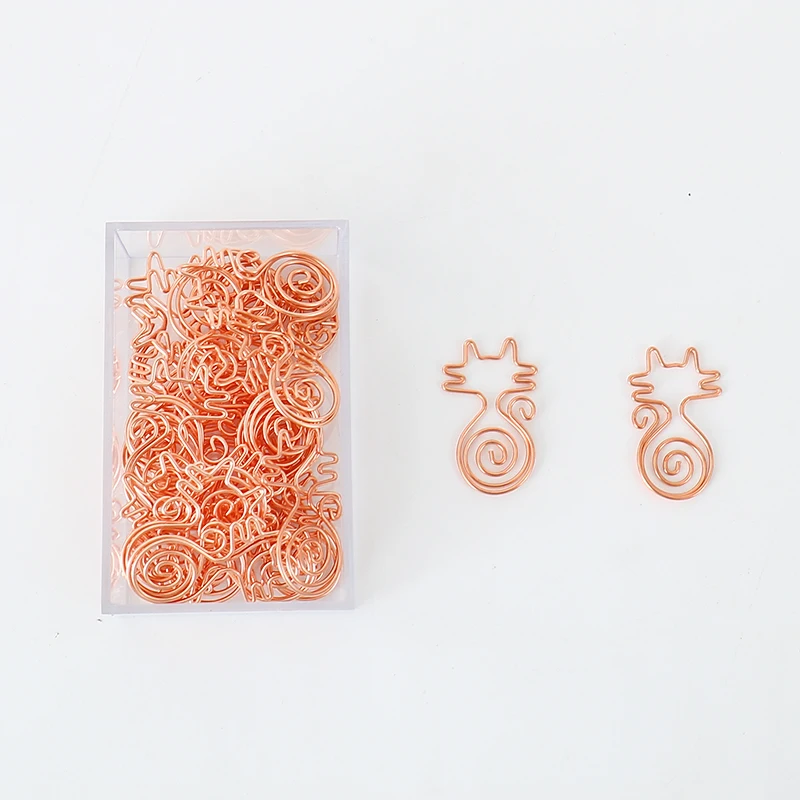 

Rose Gold Cat Modeling Paper Clip Cute Book Decoration Bookmark Paper Clip Planner Clip Cute Clip Rose Gold Desk Paperclips Lot
