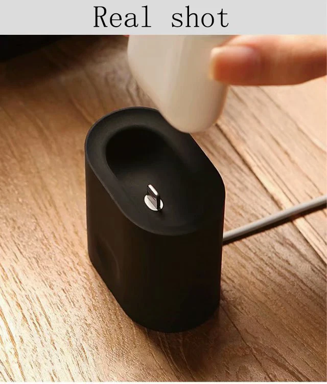 

For Apple AirPods 2 1 Silicone Charging Stand Simple Style Plug and Play AirPods Pro Charger Pad All-inclusive Earphone Case