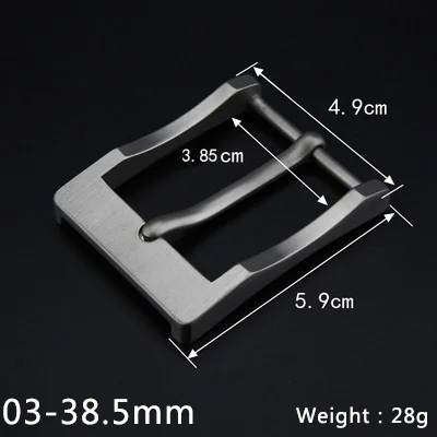 03-38mm Meetee 1 шт. Высококачественная пряжка для ремня из чистого титанового сплава, Антиаллергенная Пряжка, зажим для головы для украшения джинсов, кожевенные изделия, аксессуары - Цвет: 03-38mm