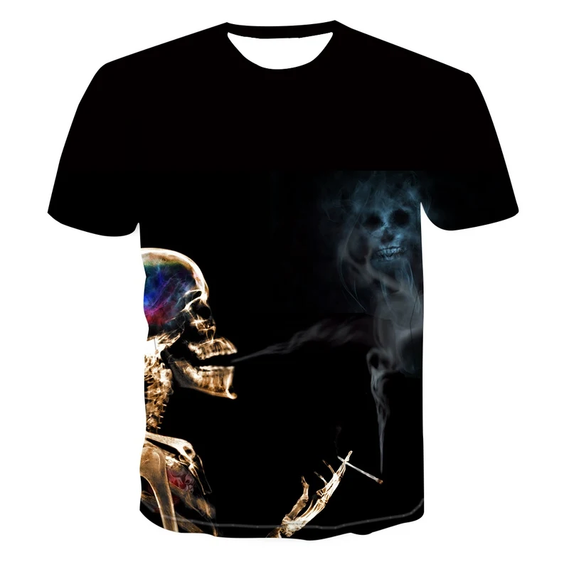 

New Anime Top Fashion Cartoon Pattern Handsome Men's T-shirt Male Anime 3d Boy Street Casual Summer Clothes