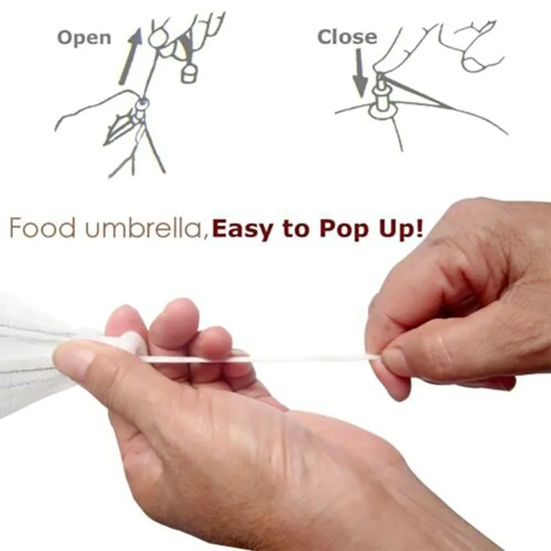 

1PC Portable Umbrella Style Food Cover Anti Mosquito Meal Cover Lace Table Home Using Food Cover Kitchen Gadgets Cooking Tools