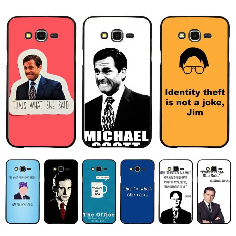 YNDFCNB The office tv show What She Said black Phone Case for Samsung A50 A70 A40 A6 A8 Plus A7 A20 A30 S7 S8 S9 S10 S20 Plus